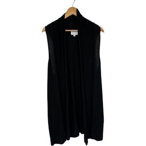 Joseph A Duster Women's Size 2X Black Cardigan Sleeveless
